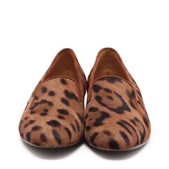Ralph Lauren Collection Quintessa II Italian Hair-Calf Leopard Smoking Slipper - Picture 6 of 16